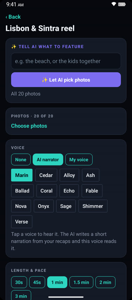 The highlight reel builder